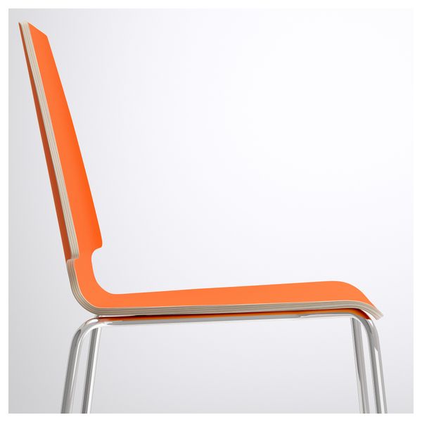 Стул ВИЛЬМАР, оранжевый, хромированный - фото 4
