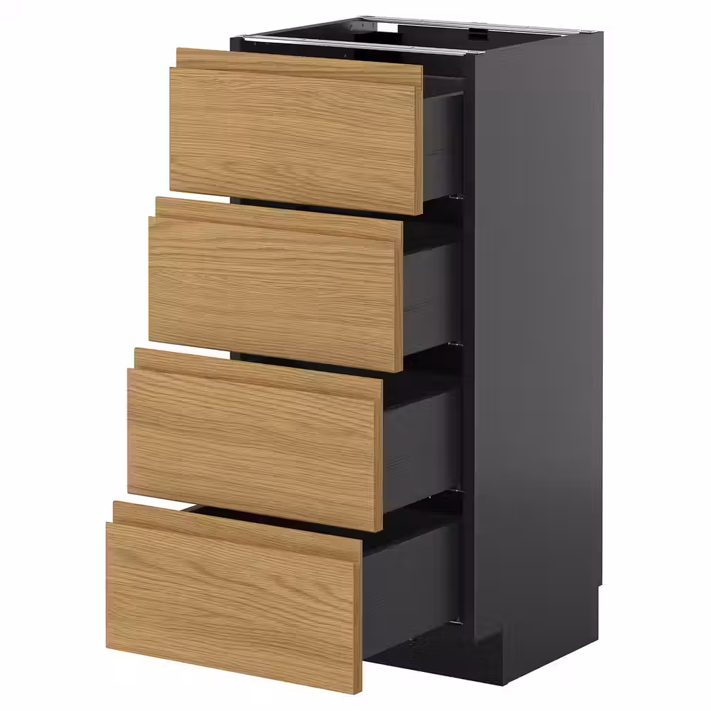 METOD / KNIVSHULT Напольный шкаф 4 фасада/4 ящика - фото 1