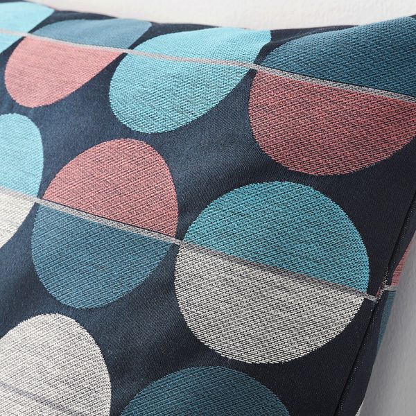 Чехол на подушку, синий-розовый 50x50 см IKEA ОТТИЛЬ 403.623.82 - фото 2