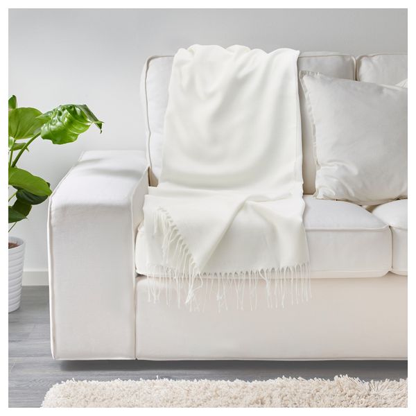 Плед МАРИАКЛОККА, белый с оттенком (130x190 см) - схема-чертеж с размерами