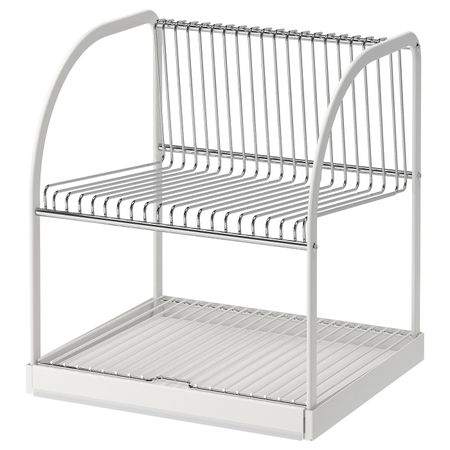 Сушилка посудная, серебристый-белый 32x29x36 см IKEA BESTÅENDE БЕСТОЭНДЕ 303.749.17