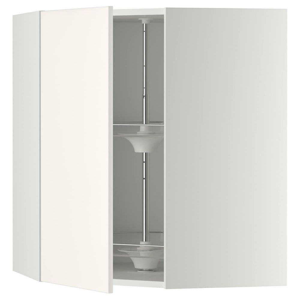 Угловой навесного шкаф с вращающейся секц, белый/Веддинге белый 68x80 см IKEA METOD МЕТОД 992.237.37 - фото 1