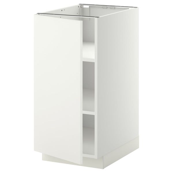 Напольный шкаф с полками, белый/Хэггеби белый 40x60 см IKEA METOD МЕТОД 192.262.83 - схема-чертеж с размерами