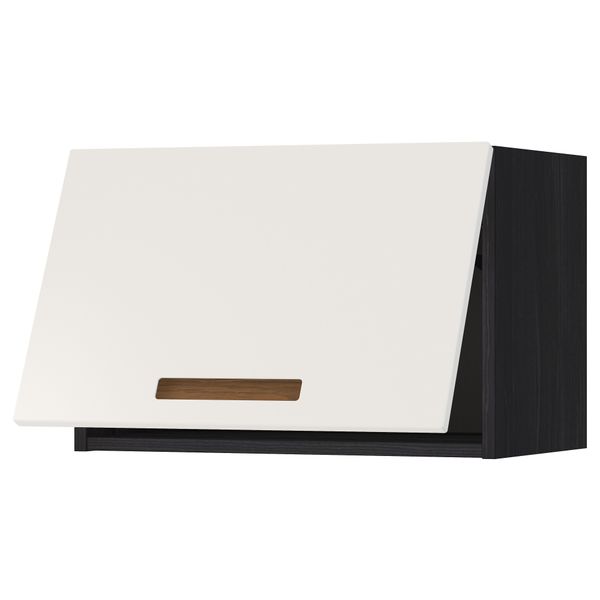 Горизонтальный навесной шкаф МЕТОД, черный, Мэрста белый - схема-чертеж с размерами