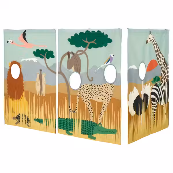 KURA Гардина для кровати - разноцветный/животные саванны - фото 1