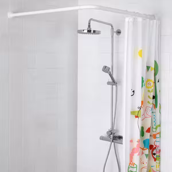 VIKARN Штанга для шторы в ванную - белый - фото 3