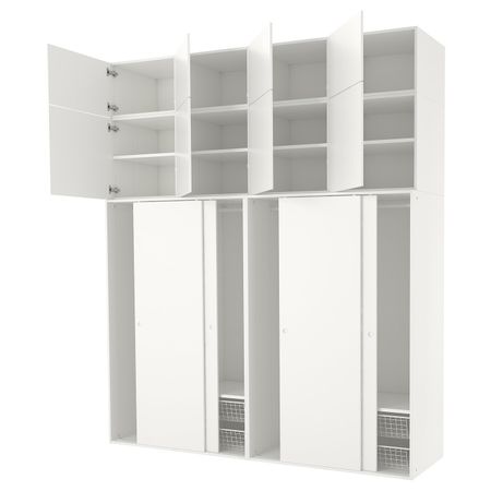 Гардероб, белый/Фоннес белый 240x62x281 см IKEA OPPHUS ОПХУС 292.401.65