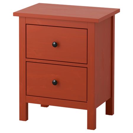 Комод с 2 ящиками ХЕМНЭС, красно-коричневый (54x66 см)