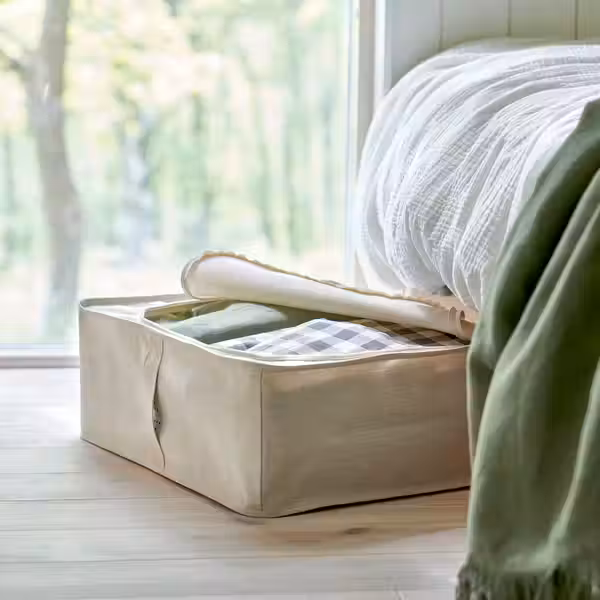 PURRPINGLA Сумка для хранения - текстиль/бежевый 43x53x19 см - фото 2