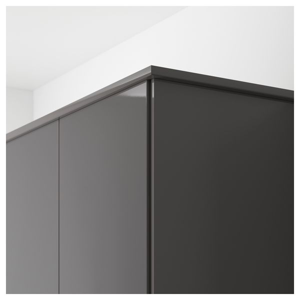 Карниз декоративный закругленный РИНГУЛЬТ, глянцевый серый (221 см) - фото 3