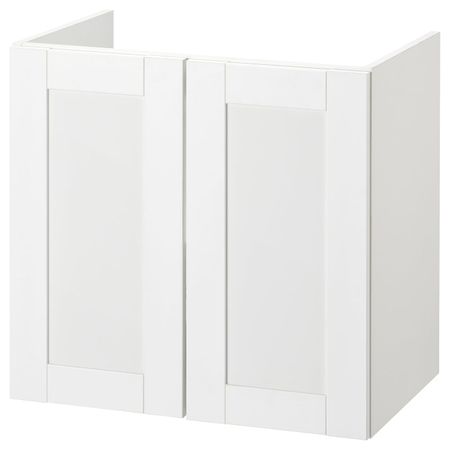Шкаф под раковину с 2 дверцами, Йельсен белый 60x40x60 см IKEA FISKÅN ФИСКОН 504.993.65