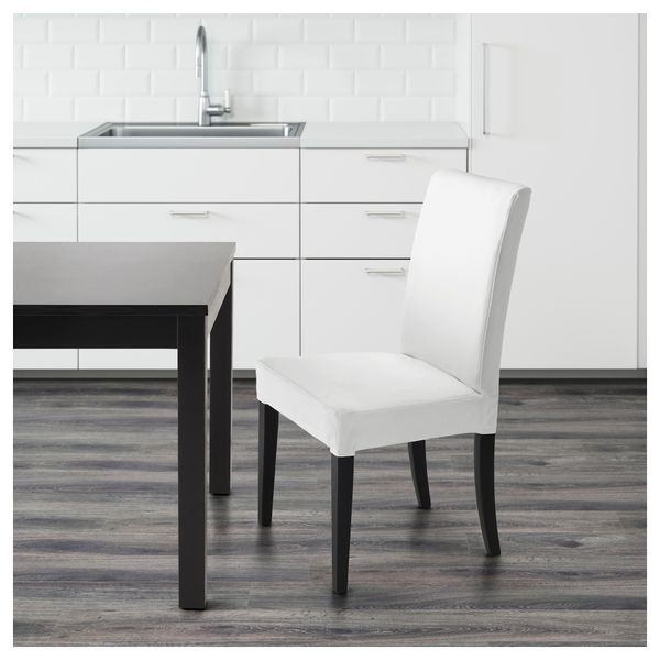 Стул ХЕНРИКСДАЛЬ, коричнево-чёрный, Гобо белый - фото 2