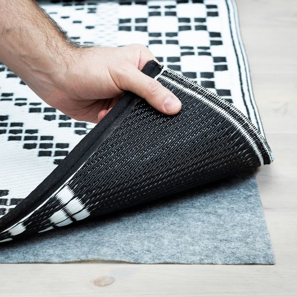 Ковер, безворсовый, черный-белый 180x240 см IKEA SAMMANKOPPLA САММАНКОППЛА 404.643.14 - схема-чертеж с размерами