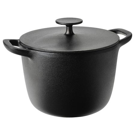 Кастрюля с крышкой, чугун 5 л IKEA VARDAGEN ВАРДАГЕН 204.370.53