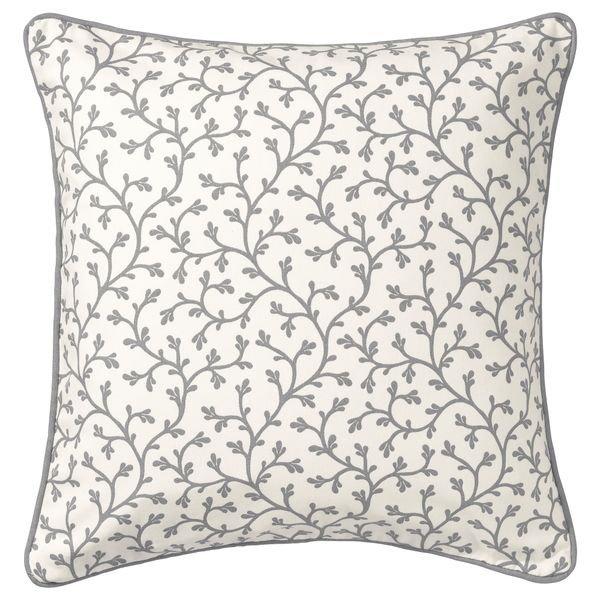 Чехол на подушку ЛУНГЁРТ, серый, белый (50x50 см) - фото 1