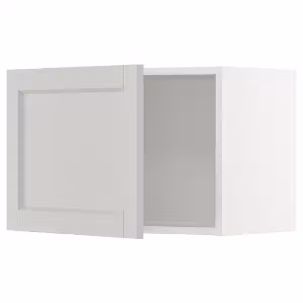 METOD Навесной шкаф - белый/Lerhyttan светло-серый 60x40 см - фото 1