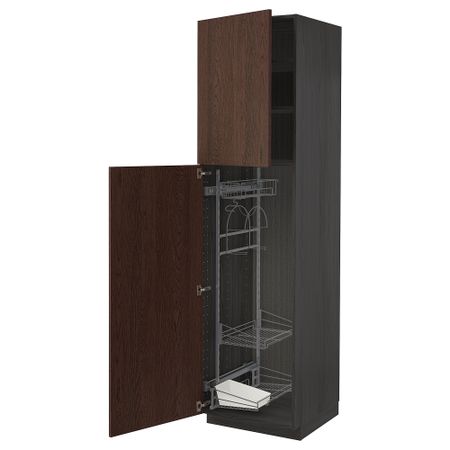 Высокий шкаф с отделением для аксессуаров для уборки IKEA METOD МЕТОД 494.587.85