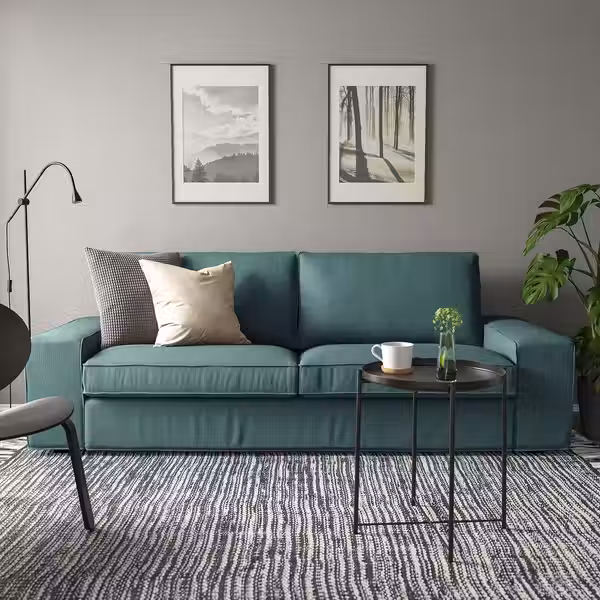 KIVIK 3-местный диван - Kelinge серо-бирюзовый - фото 4