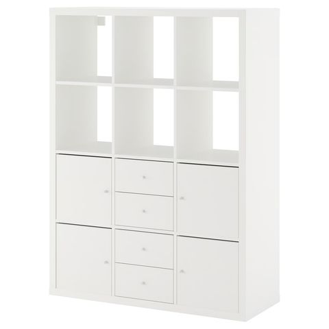 KALLAX Стеллаж с 6 вставками - белый 112x147 см