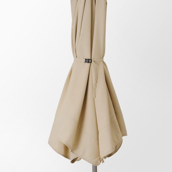 Зонт от солнца с опорой, серый бежевый/Хювон темно-серый 300 см IKEA KUGGÖ КУГГЁ / VÅRHOLMEN ВОРХОЛЬМЕН 393.255.26 - фото 4