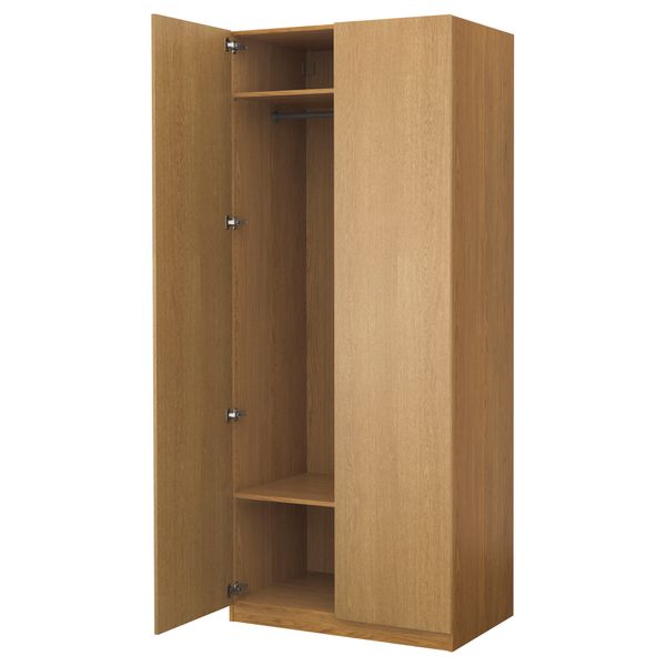 Гардероб ПАКС, под дуб, Нексус дубовый шпон (100x60x236 см) - фото 1