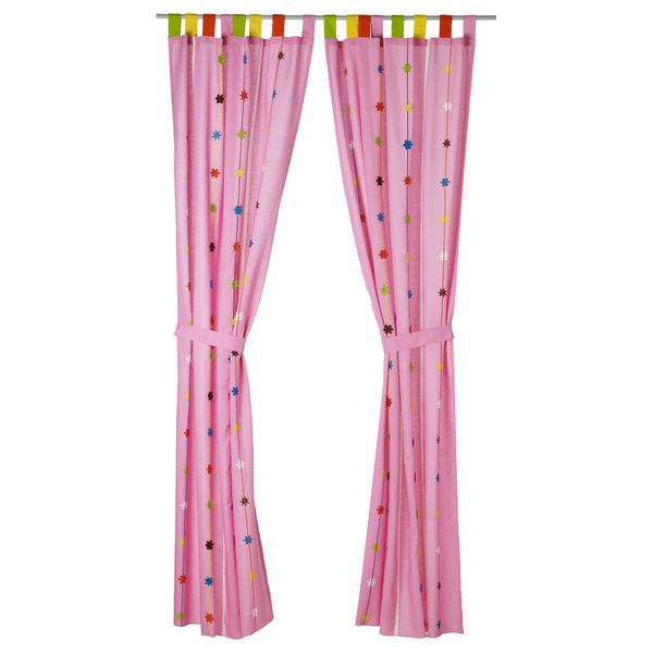 Гардина с прихватом ФЕСТЛИГ, розовый (120x300 см) - фото 1