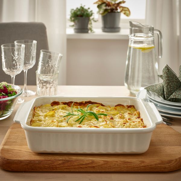 Форма для духовки, товар 2 сорта, 34x23 см, белый с оттенком IKEA POETISK 205.749.45 - фото 4