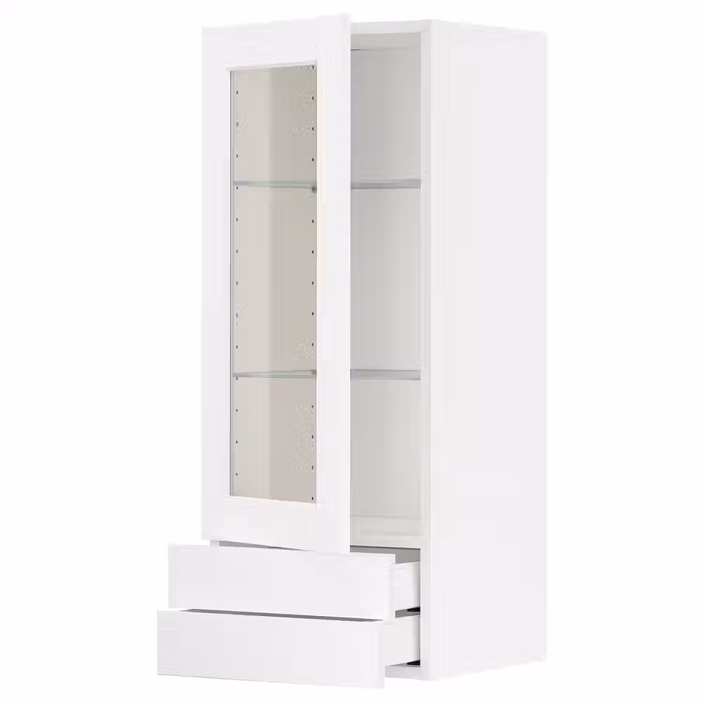 METOD / MAXIMERA Навесной шкаф/стекл дверца/2 ящика - фото 1