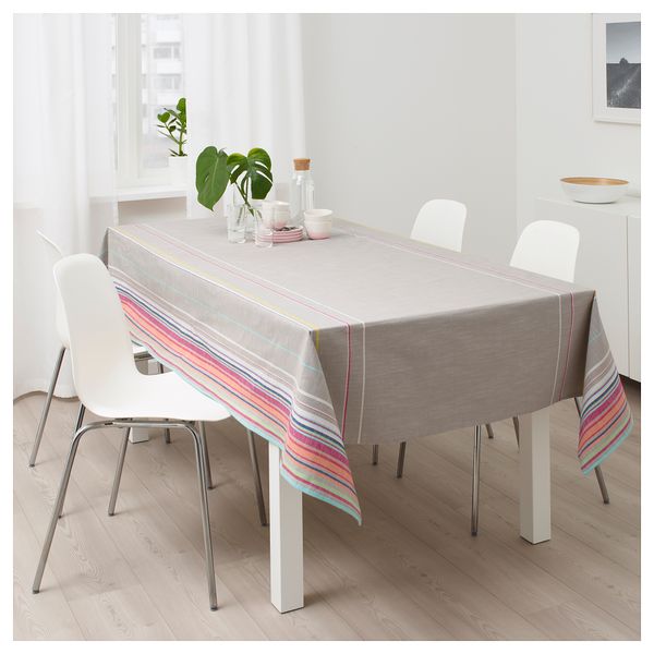 Скатерть СОММАР 2018, бежевый, в полоску (145x240 см) - фото 2