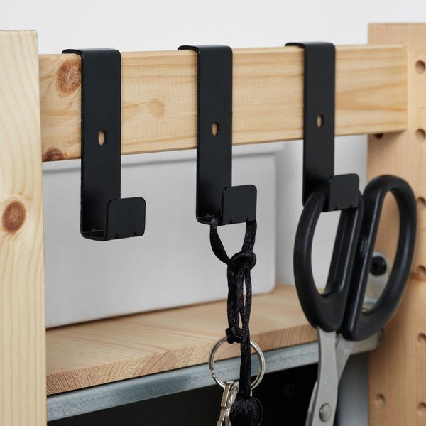 1 секция, полки, шкаф, сосна, черный сетка, 89x30x124 см IKEA IVAR ИВАР 995.081.65 - фото 5