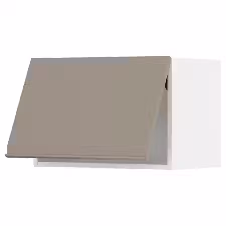 METOD Горизонтальный навесной шкаф - белый/Upplöv матовый темно-бежевый 60x40 см