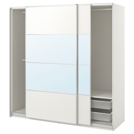 PAX / MEHAMN/AULI Гардероб с раздвижными дверьми