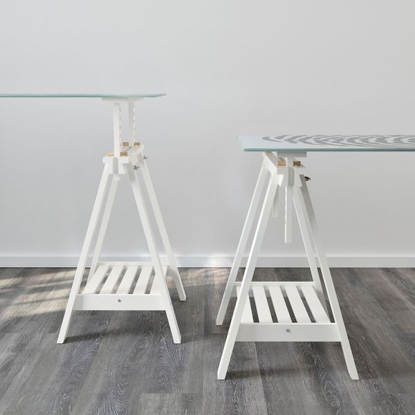 Опора для стола с полкой, белый 70x71/93 см IKEA FINNVARD ФИНВАРД 203.852.09 - фото 16