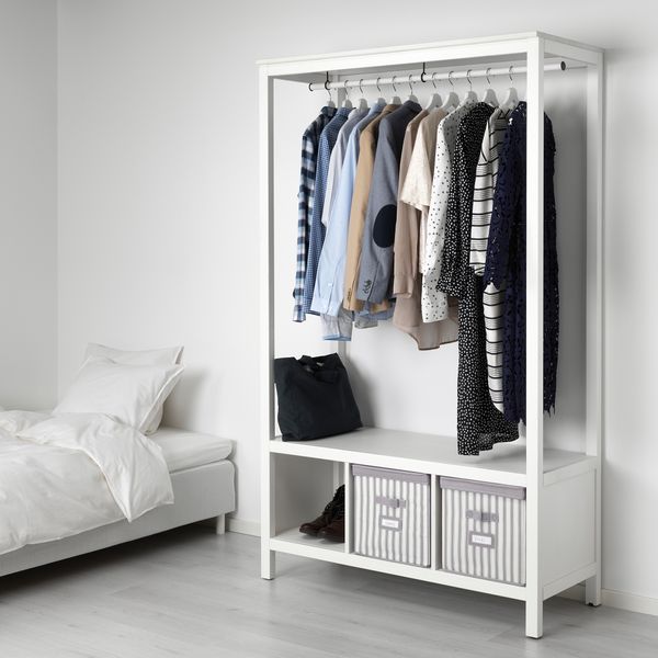 Открытый гардероб, 120x50x197 см, белая морилка IKEA HEMNES ХЕМНЭС 103.793.03 - фото 4