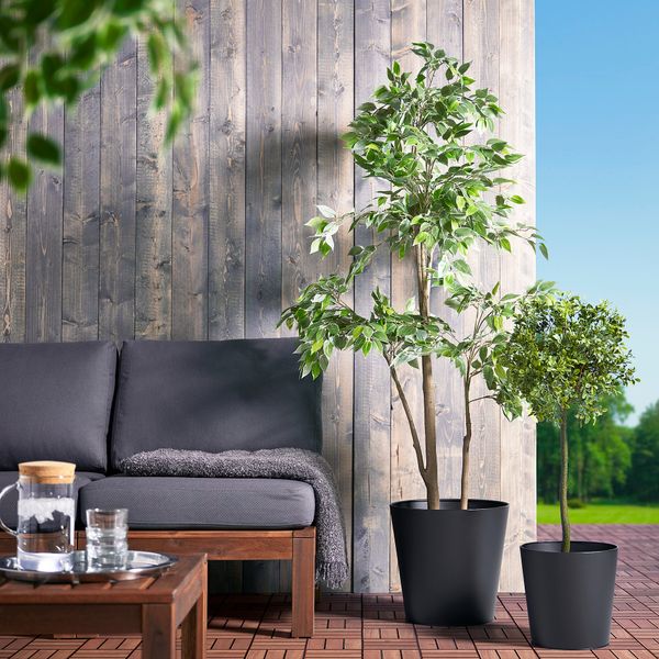 Кашпо, 24 см, для дома, улицы антрацит IKEA VITLÖK ВИТЛОК 705.359.75 - фото 4