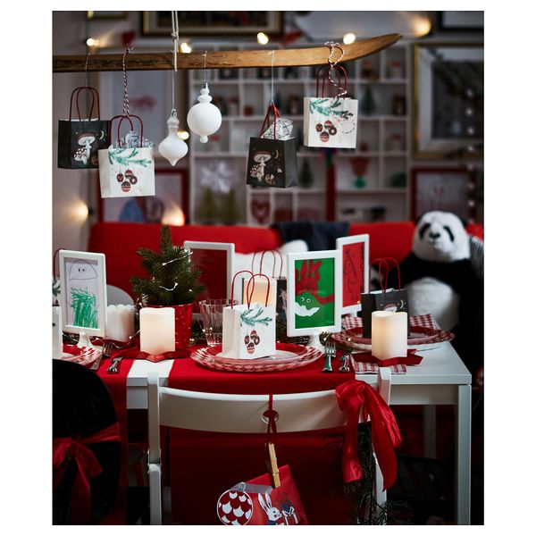 Подарочный пакет ВИНТЕР 2018 (10x10 см) - схема-чертеж с размерами