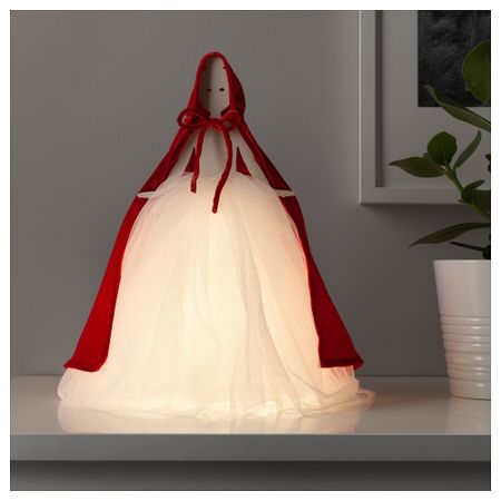 Настольная лампа, светодиодная СТРОЛА, девочка красный, белый