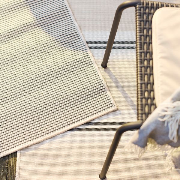 Ковер безворсовый, для дома, улицы, белый, бежевый, темно-серый, 80x150 см IKEA VIRKLUND 005.179.46 - фото 7