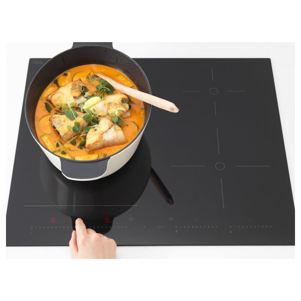 Индукционная панель, регулируемые зоны, черный 58 см IKEA OTROLIG УТРУЛИГ 403.039.34 - схема-чертеж с размерами