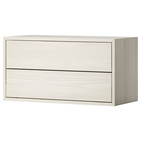 Навесной шкаф с 2 ящиками ВЭЛЬЕ, лиственница белый (68x35 см)