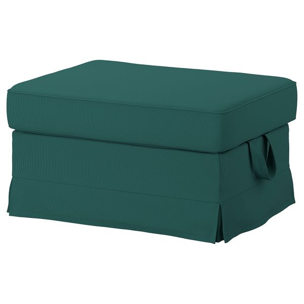 Чехол табурета для ног, Totebo темная бирюза IKEA EKTORP ЭКТОРП 504.721.96 - схема-чертеж с размерами