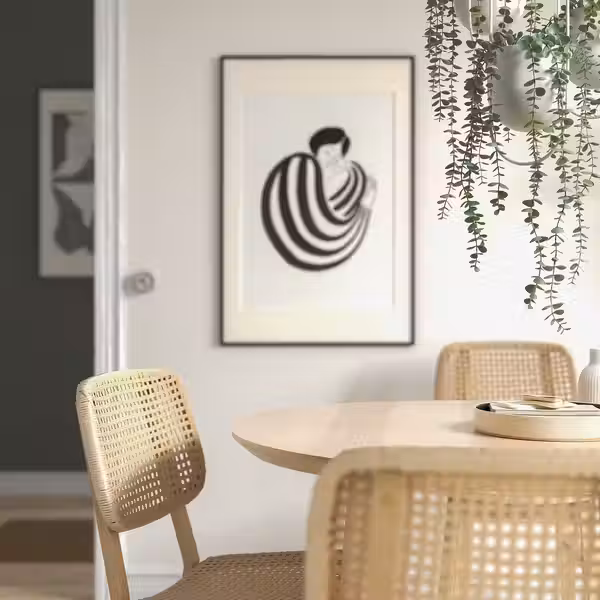 FEJKA Искусственное растение в горшке - д/дома/улицы подвесной/эвкалипт 9 см - схема-чертеж с размерами