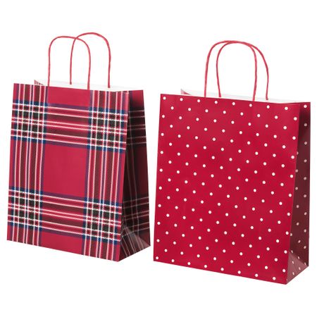 Подарочный пакет ВИНТЕР 2018, с рисунком, красно-синий (27x32 см)