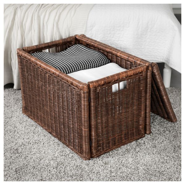 Ящик для хранения ГАББИГ, темно-коричневый (71x45x48 см) - схема-чертеж с размерами