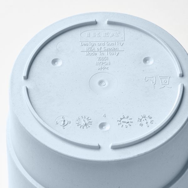 Кашпо, 9 см, для дома, улицы бледно-голубой IKEA NYPON НИПОН 305.451.51 - схема-чертеж с размерами