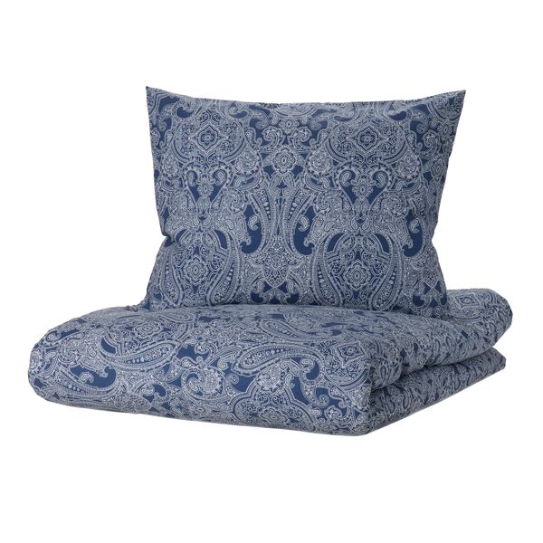Пододеяльник и наволочка, 150x200, 50x60 см, темно-синий-белый IKEA JÄTTEVALLMO ЙЭТТЕВАЛЛМО 705.005.51 - фото 2