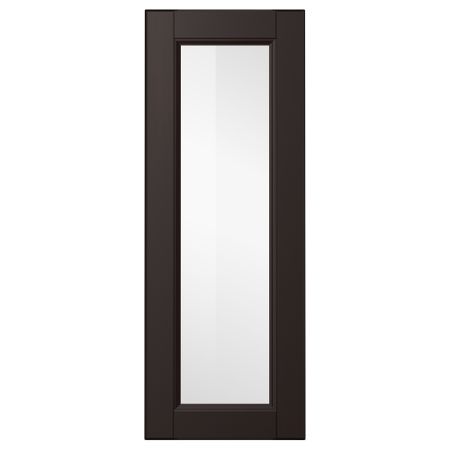Стеклянная дверь ЛАКСАРБИ, черно-коричневый