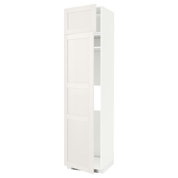 Высокий шкаф для холодильника/морозильн/2 дв, белый/Сэведаль белый 60x60x240 см IKEA METOD МЕТОД 194.444.60 - фото 1