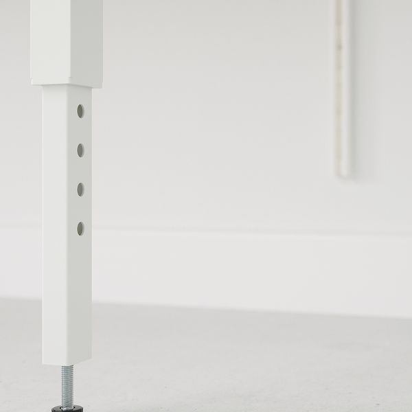 Стеллаж со столешницей, белый 125x62x201 см IKEA BOAXEL БОАКСЕЛЬ / LAGKAPTEN ЛАГКАПТЕН 494.405.64 - схема-чертеж с размерами