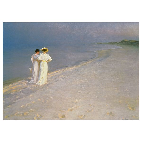 Холст, Летний вечер на пляже Скагена, 140x100 см IKEA BJÖRKSTA БЬЁРКСТА 805.093.77 - фото 1